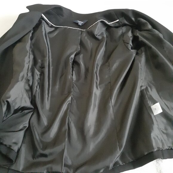 Reitmans Women's Size XL Petite Black 3/4 Sleeves Two Button Lined Blazer - Picture 14 of 14